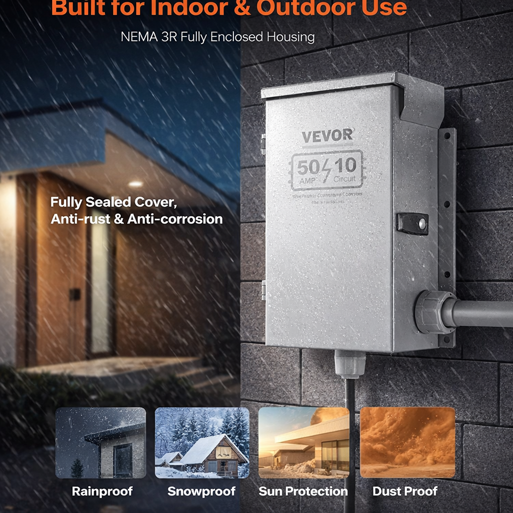 VoltGuard Pro Series 12-Circuit Manual Transfer Switch Kit